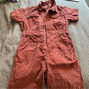 XL Free People We the People Corduroy Button Up Jumpsuit